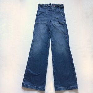 Anthropologie Pilcro The Kit High Rise Wide Leg Utility Trouser Jeans 28T TALL